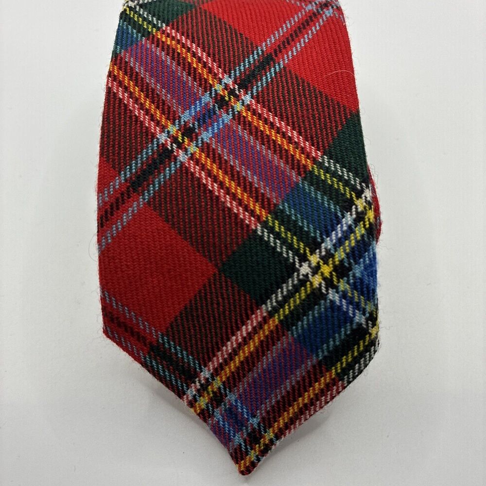 Lochcarron Of Scotland Tartan Plaid 100% Wool Necktie Woven Vintage